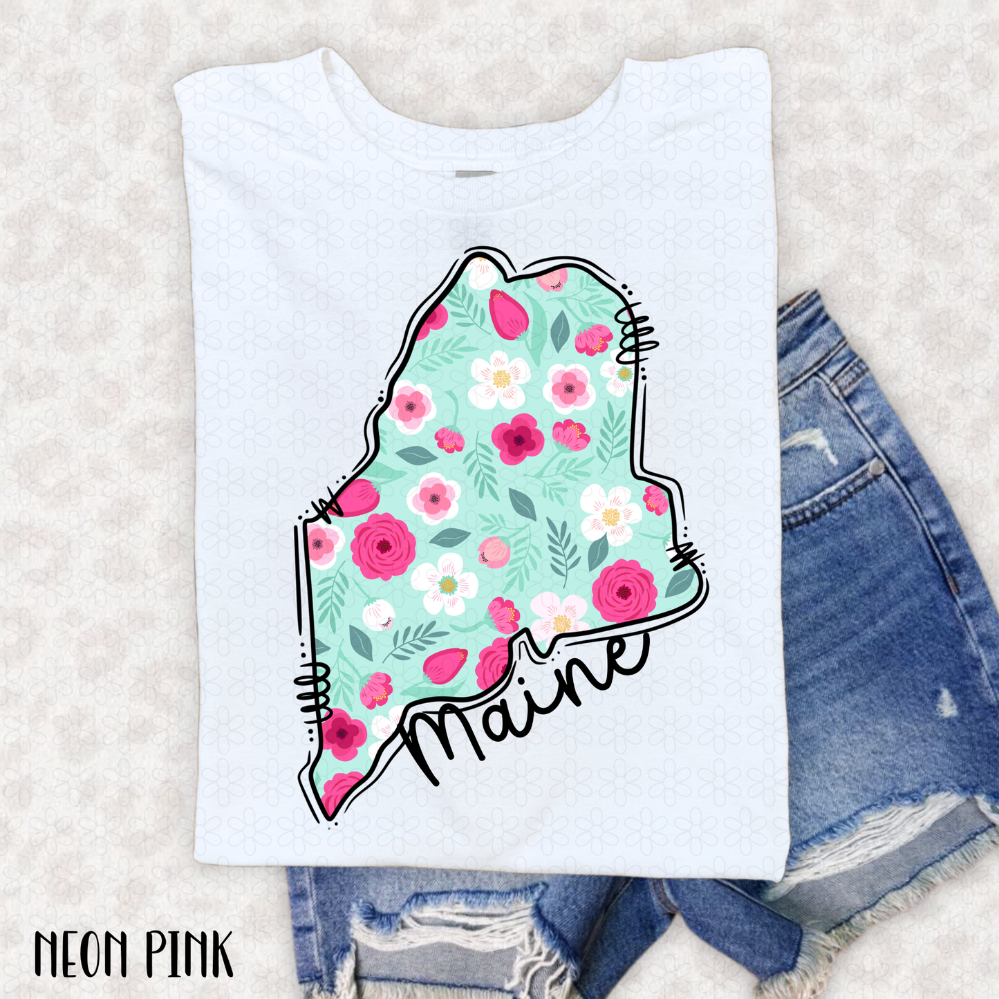 Floral States DTF Transfer