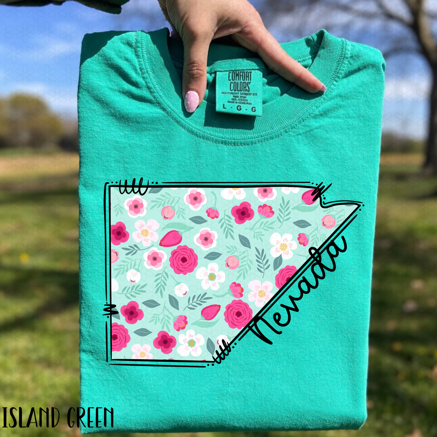 Floral States DTF Transfer