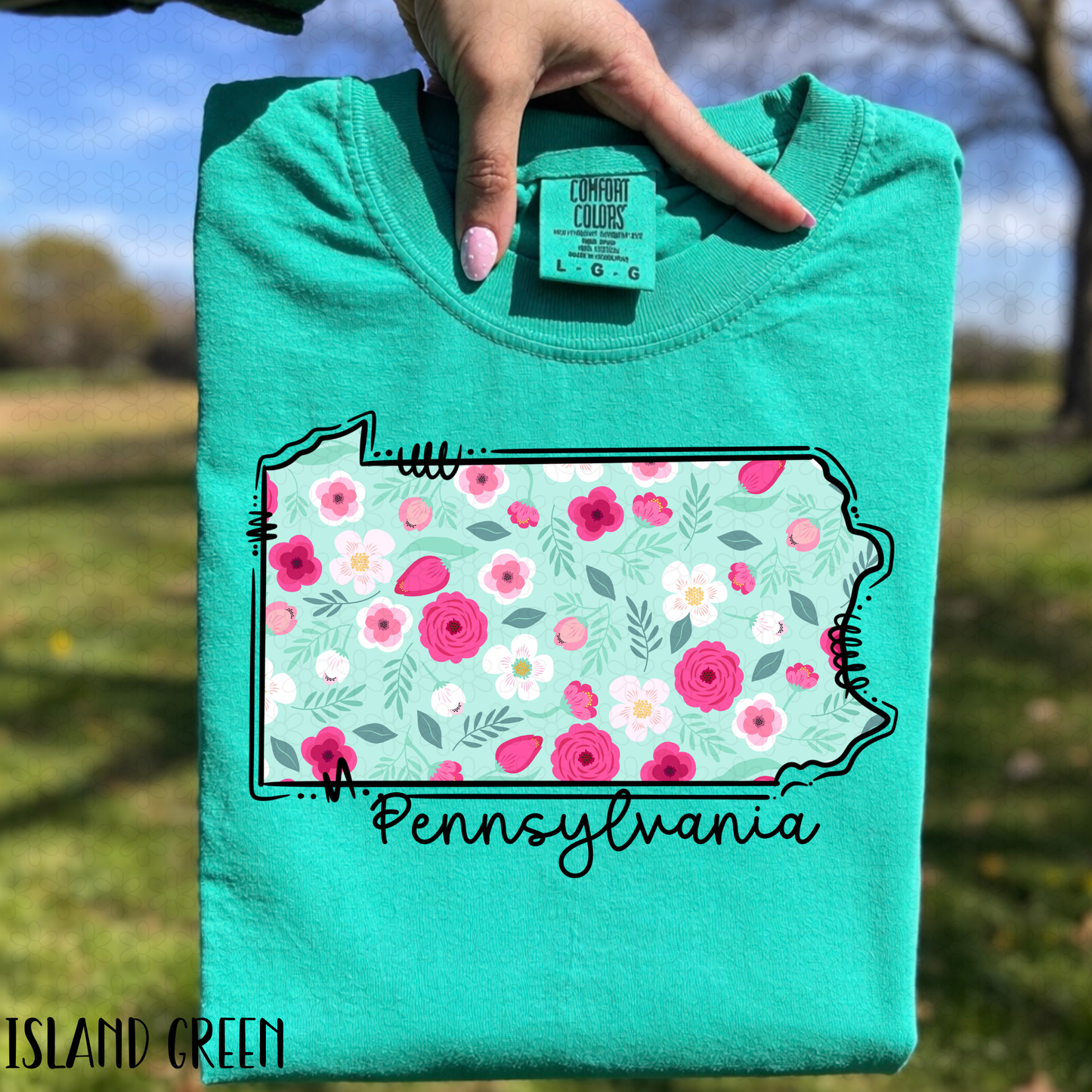 Floral States DTF Transfer