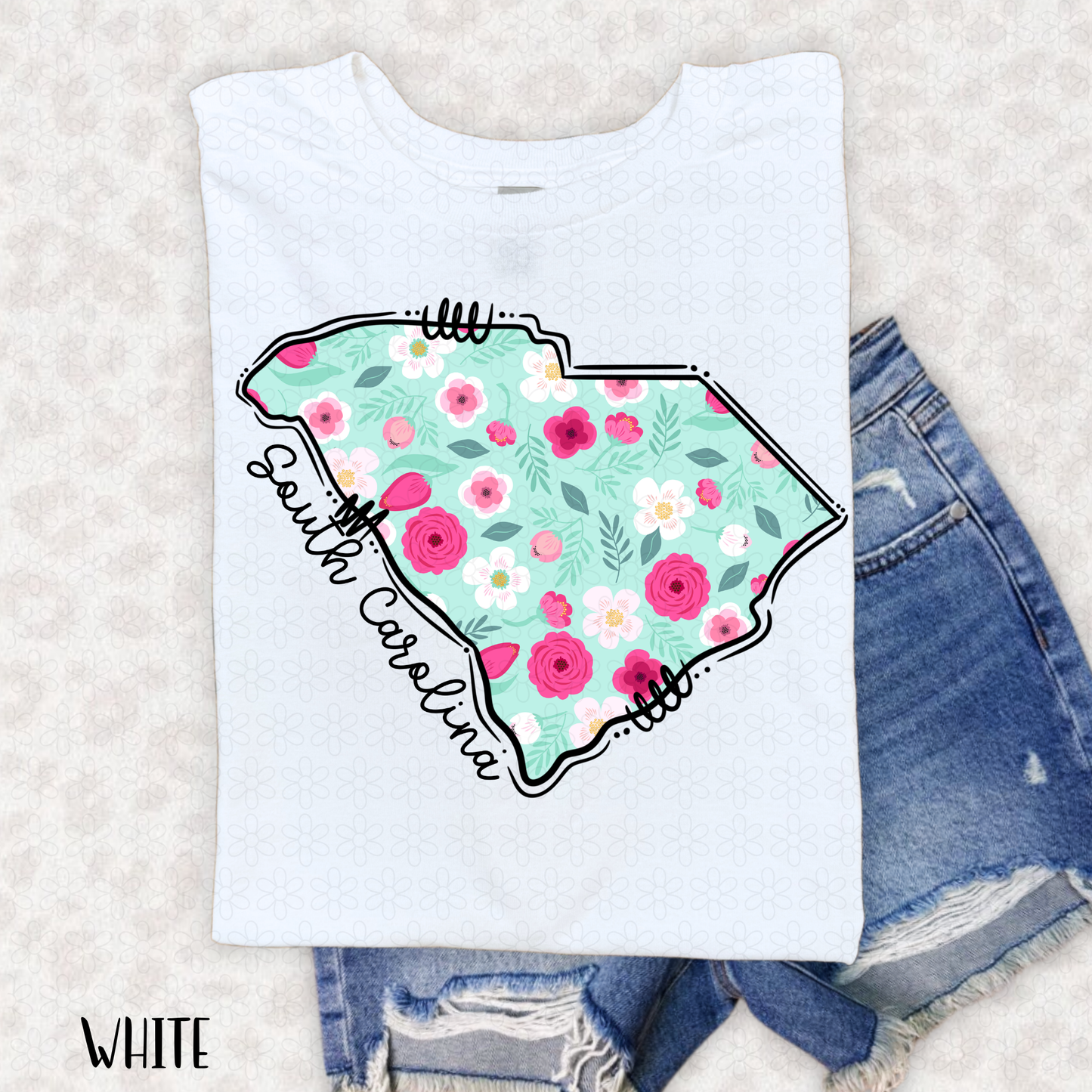 Floral States DTF Transfer