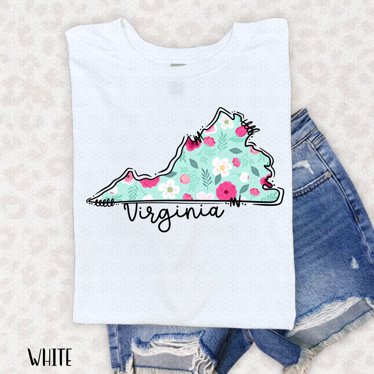 Floral States DTF Transfer