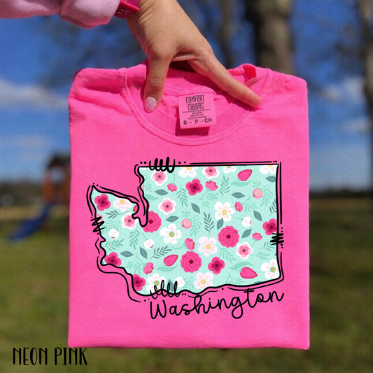 Floral States DTF Transfer