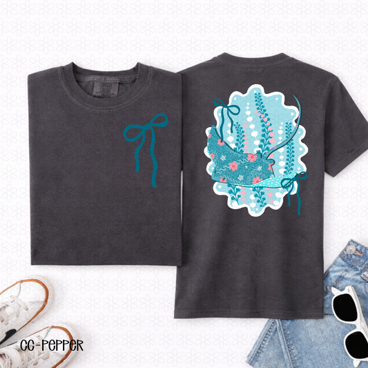 Floral Stingray DTF Transfer