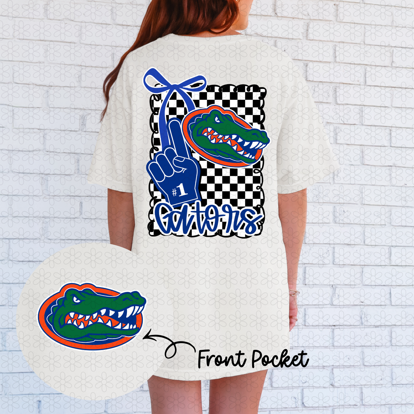 Bow Checkered Teams (Multiple Options) Completed Tee