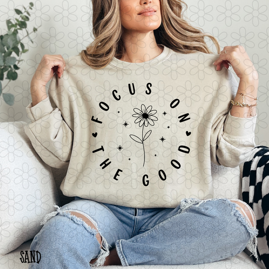 Focus On The Good Flower Hearts Kids Completed Tee