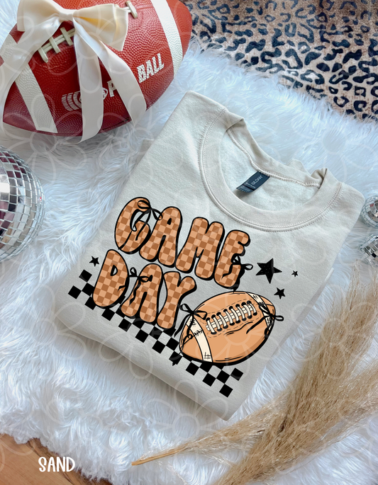 Football Checkered Game Day Completed Tee