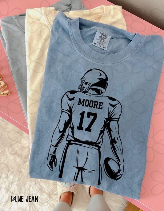 Football Custom Name & Number Completed Tee