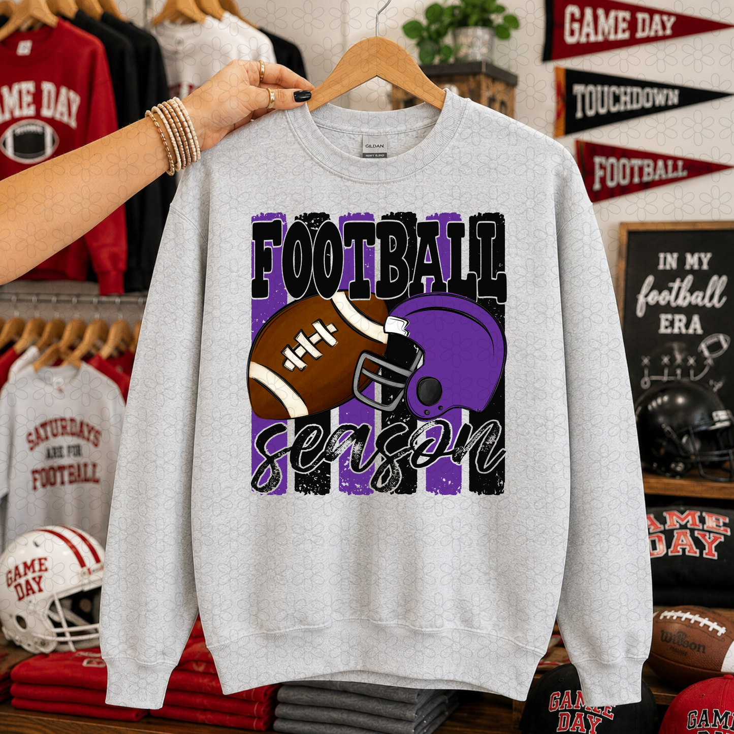 Football Season (Multiple Color Options) DTF Transfer