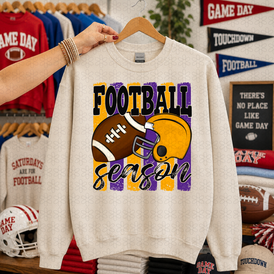 Football Season (Multiple Color Options) DTF Transfer