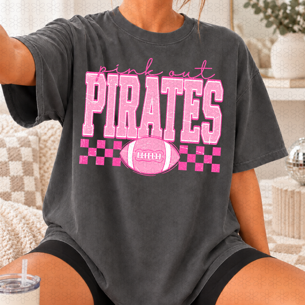 Football Pink Out Mascots- NO CUSTOMS Completed Tee