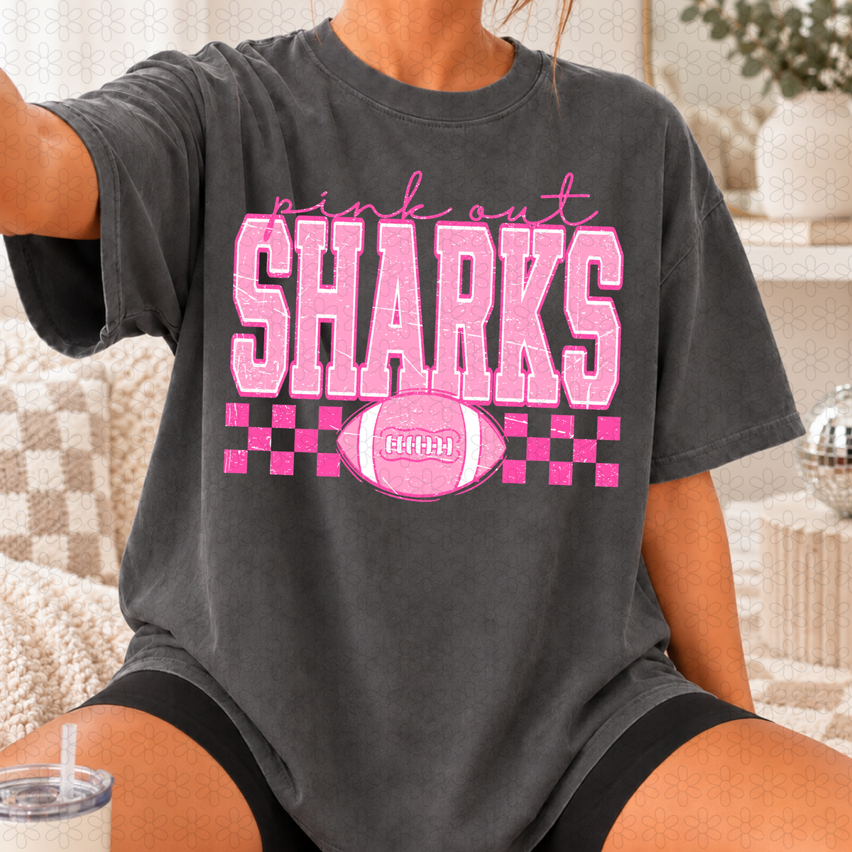 Football Pink Out Mascots- NO CUSTOMS Completed Tee