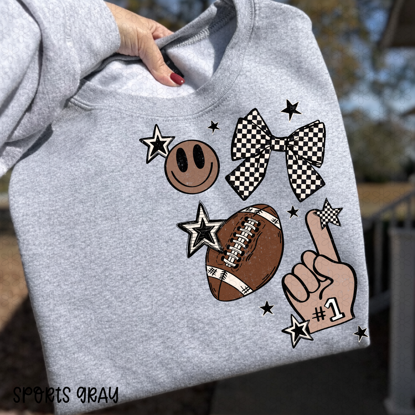 Football Side Shoulder Completed Tee