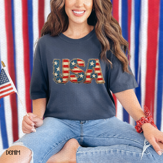 Frayed USA Completed Tee