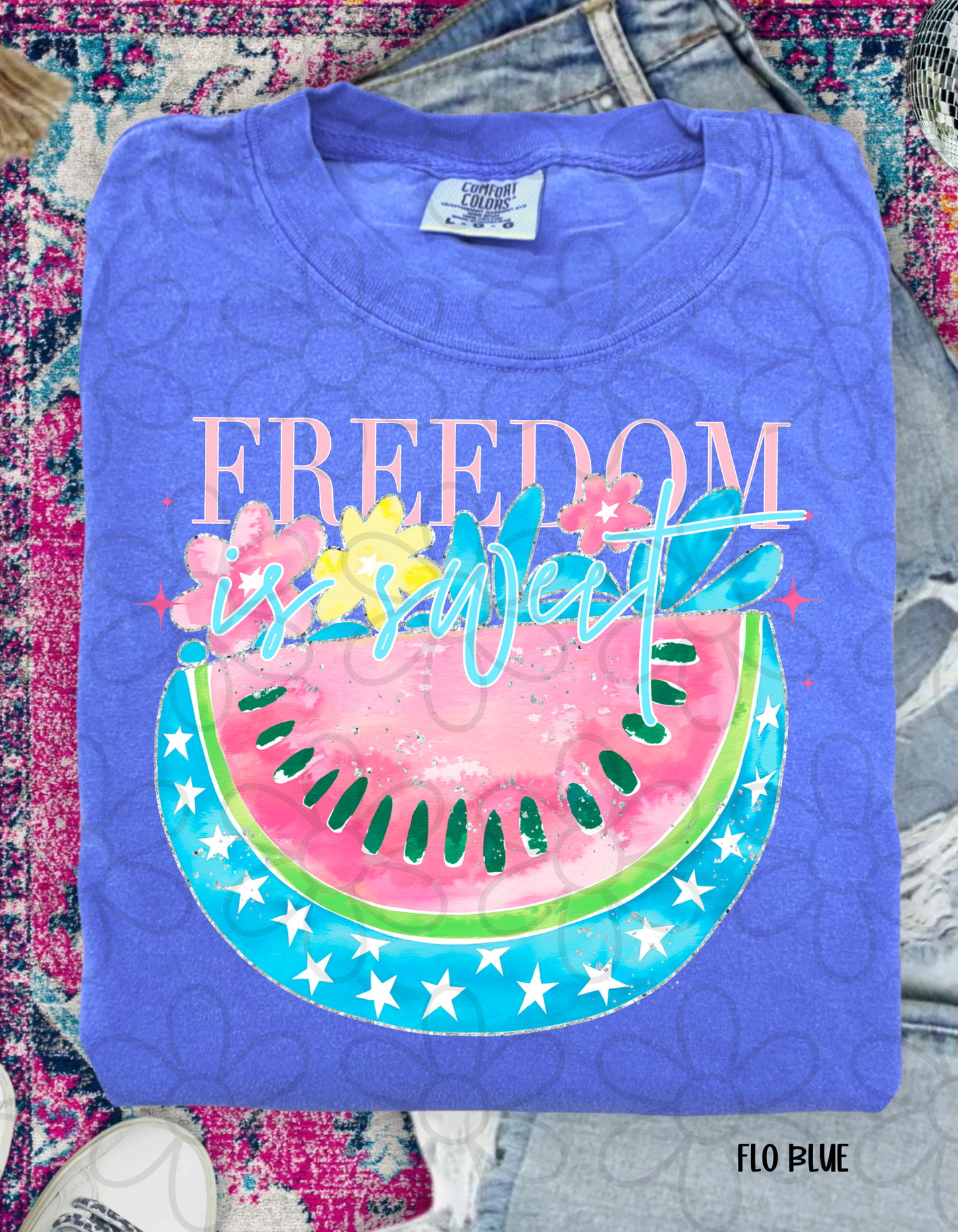 Freedom Is Sweet Watermelon Completed Tee