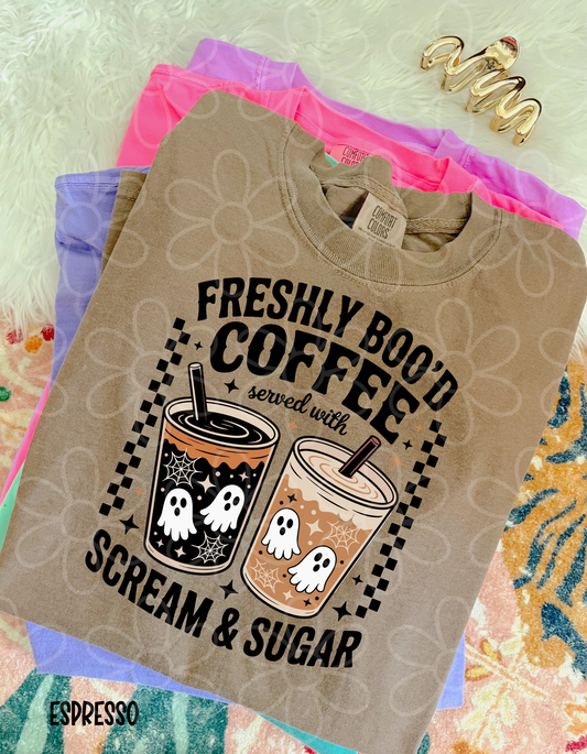 Freshly Boo'd Coffee Served With Scream & Sugar DTF Transfer