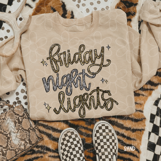 Friday Night Lights Glitter Kids Completed Tee