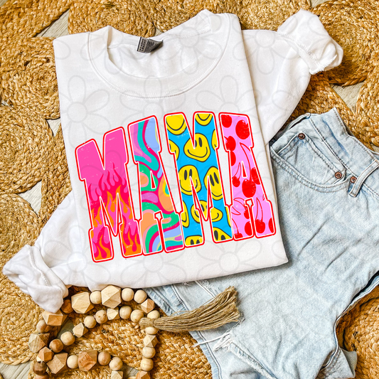 Funky Retro Mama DTF Transfer