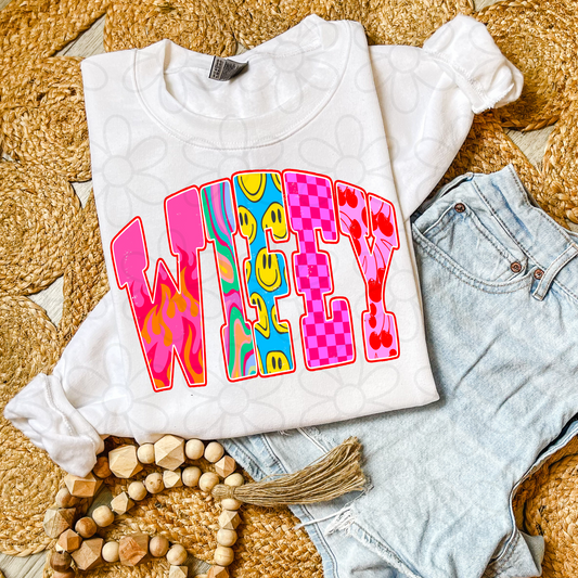 Funky Retro Wifey DTF Transfer