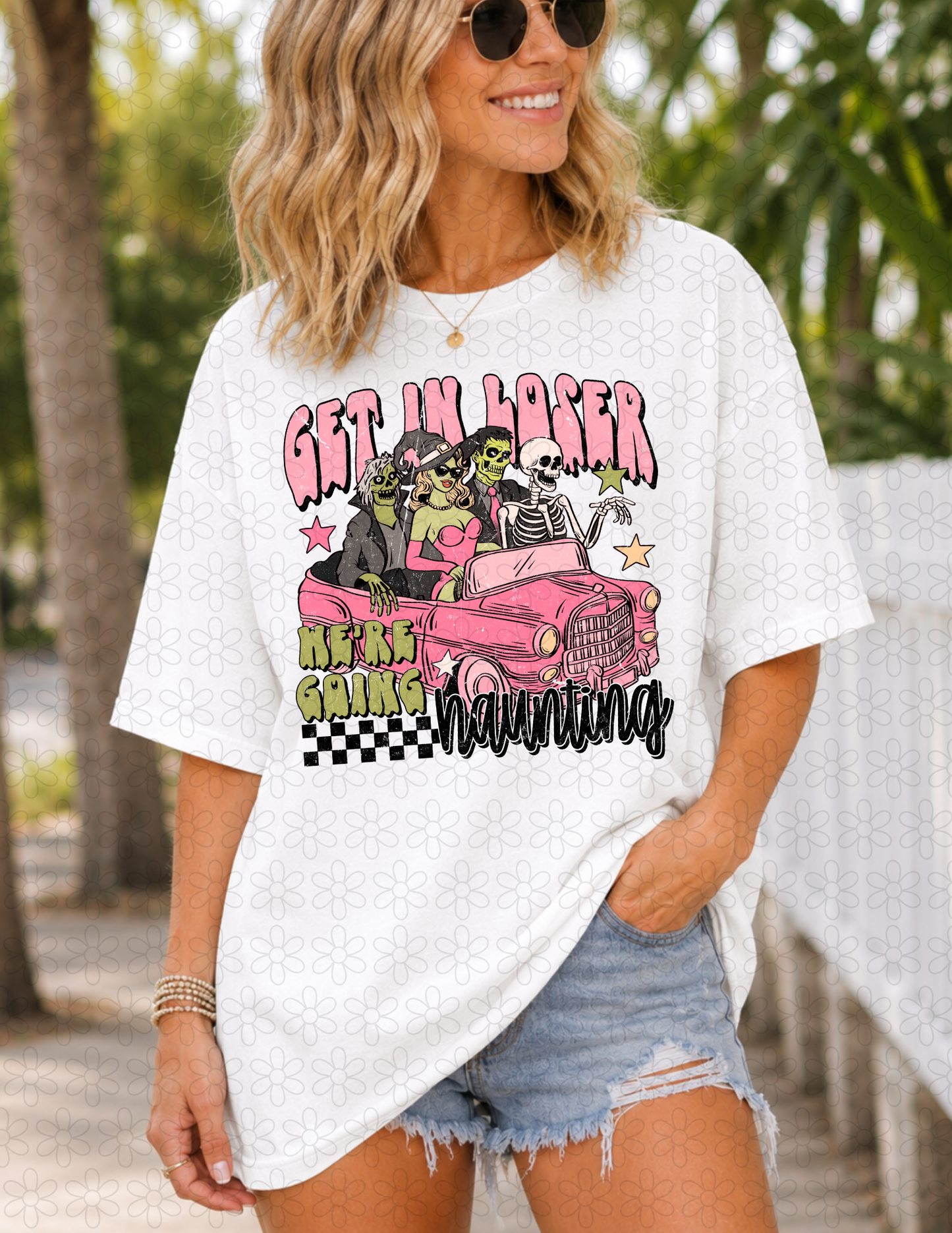 GET IN LOSER WE'RE GOING HAUNTING Completed Tee