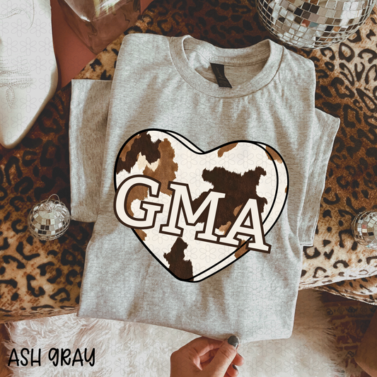 Custom Western Heart Name Completed Tee