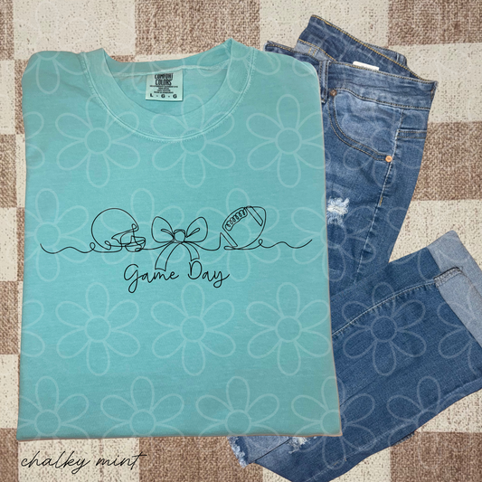 Game Day Cursive Football Completed Tee