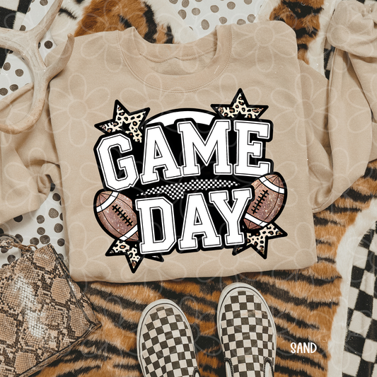 Game Day Football Leopard DTF Transfer