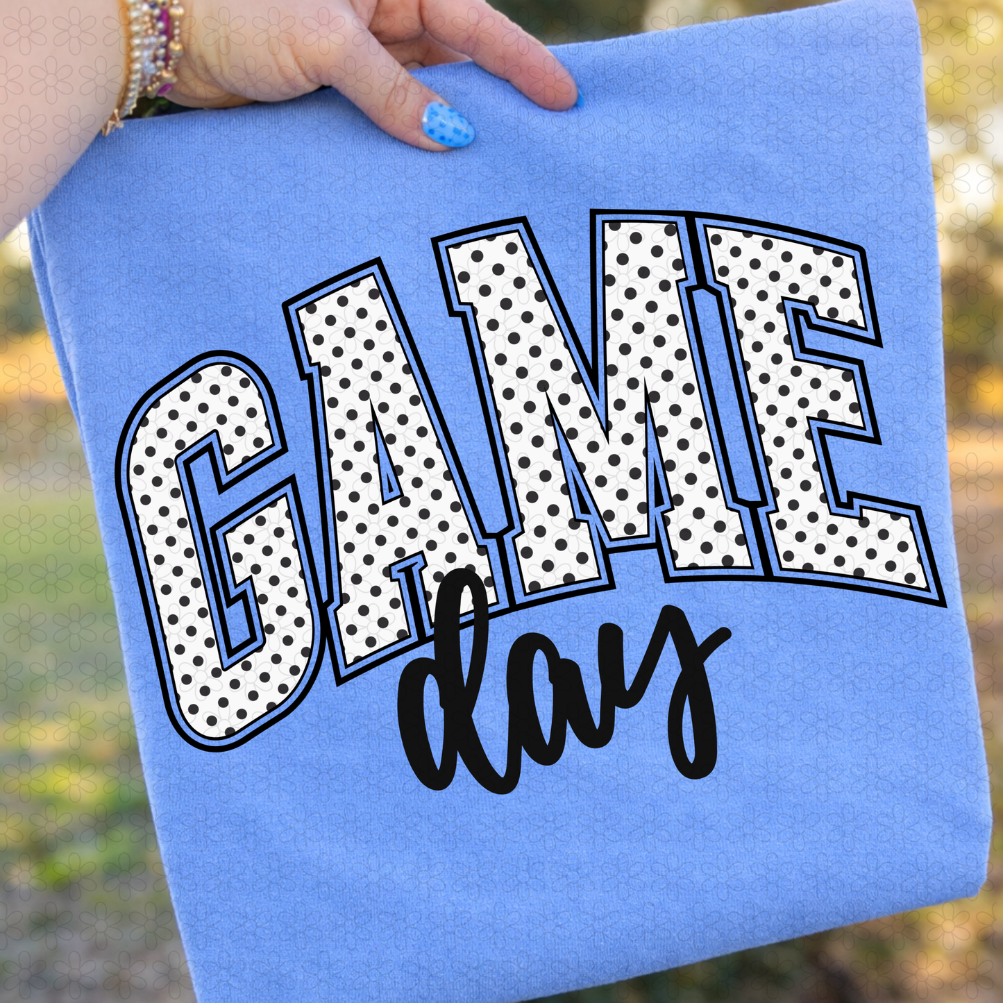 Game Day polka dot DTF Transfer