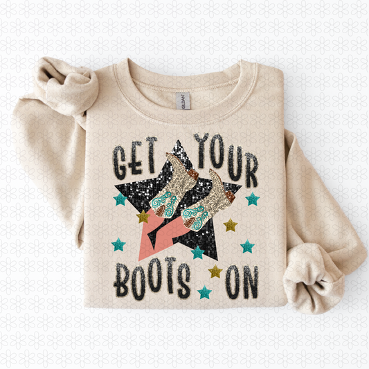 Get Your Boots On Completed Tee
