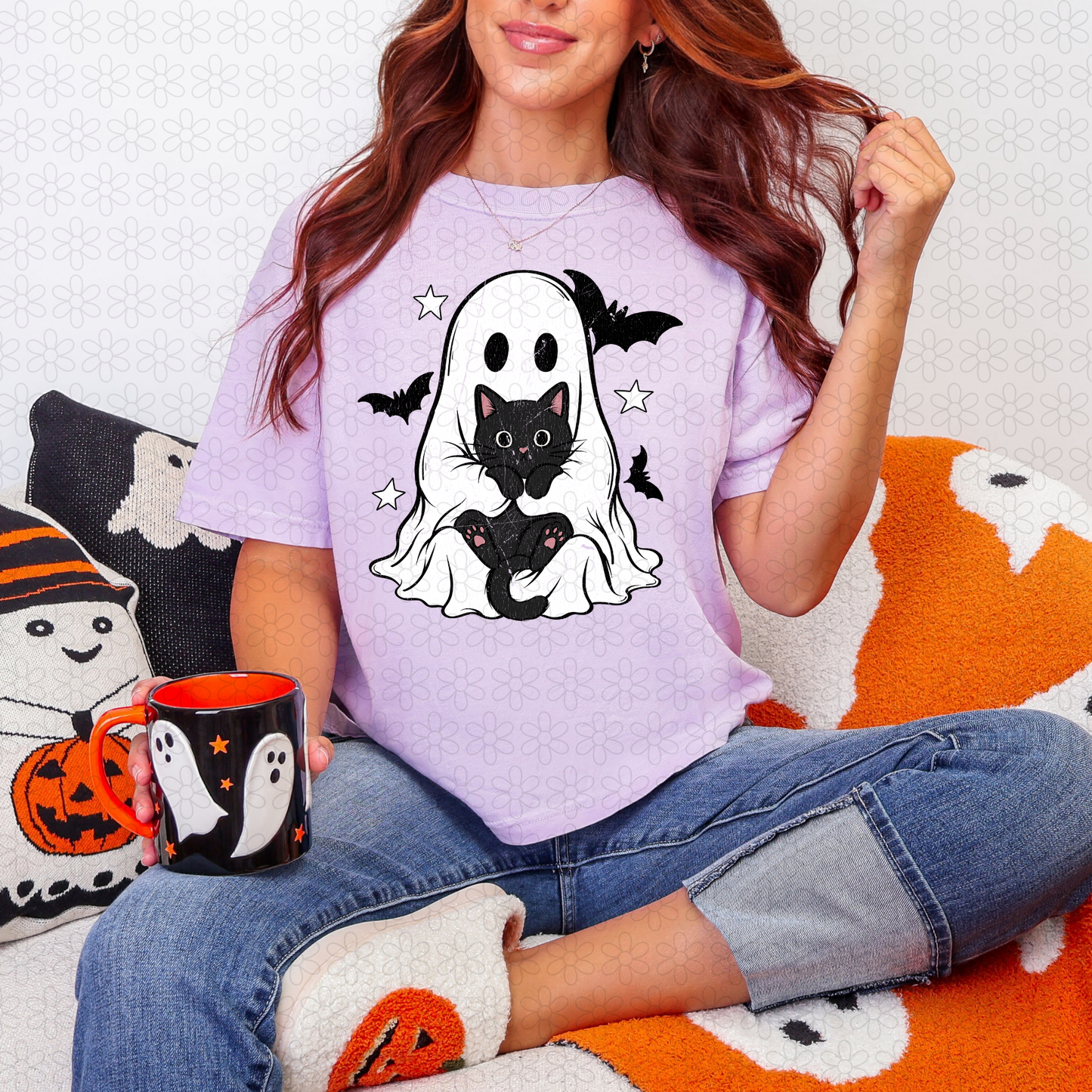 Ghost black cat Completed Tee