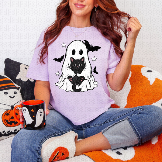 Ghost black cat Completed Tee