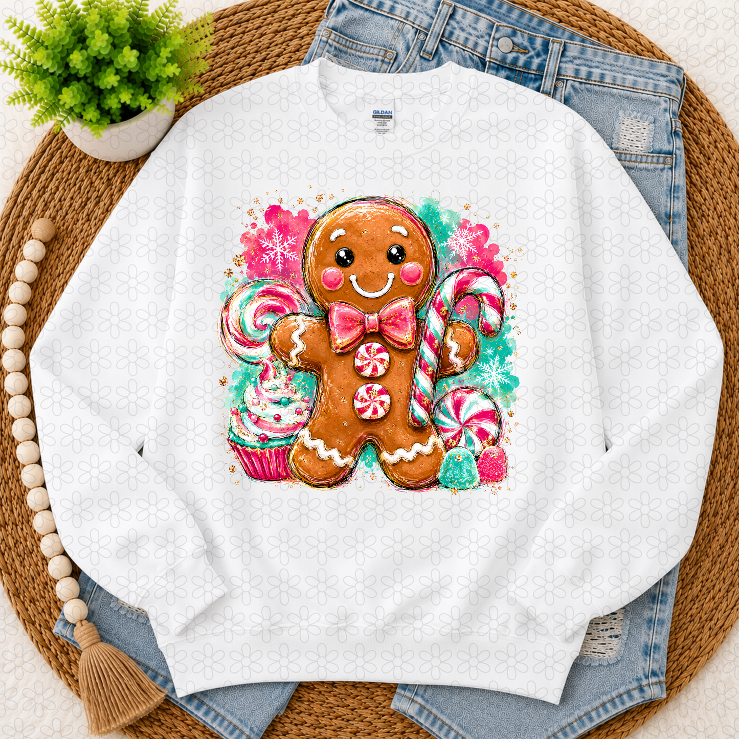 Gingerbread Preppy DTF Transfer