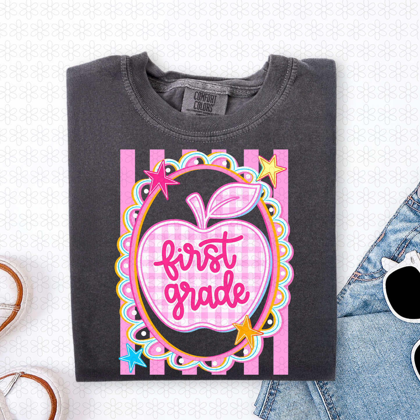 Gingham Apple Grades (Multiple Options) Completed Tee