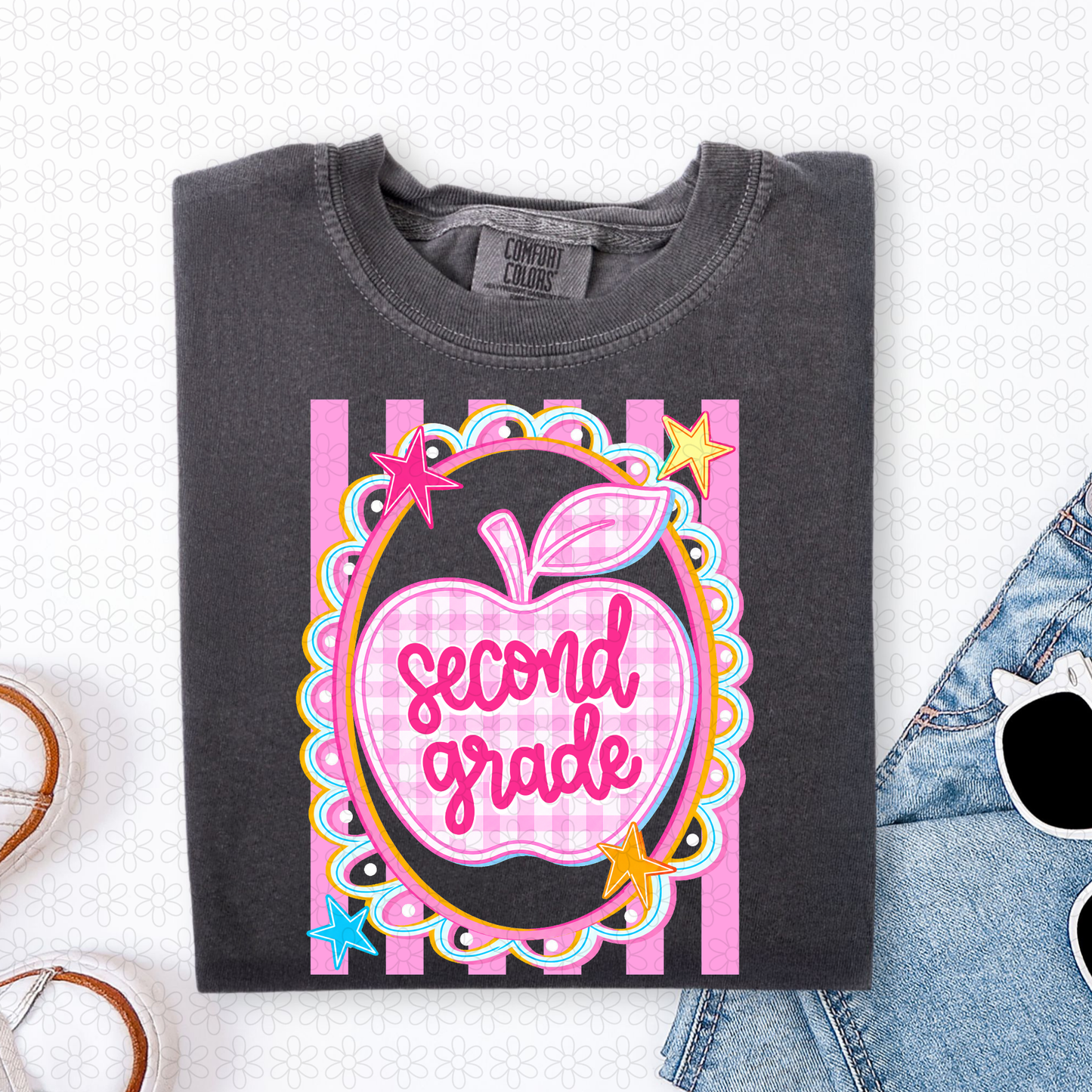 Gingham Apple Grades (Multiple Options) Completed Tee