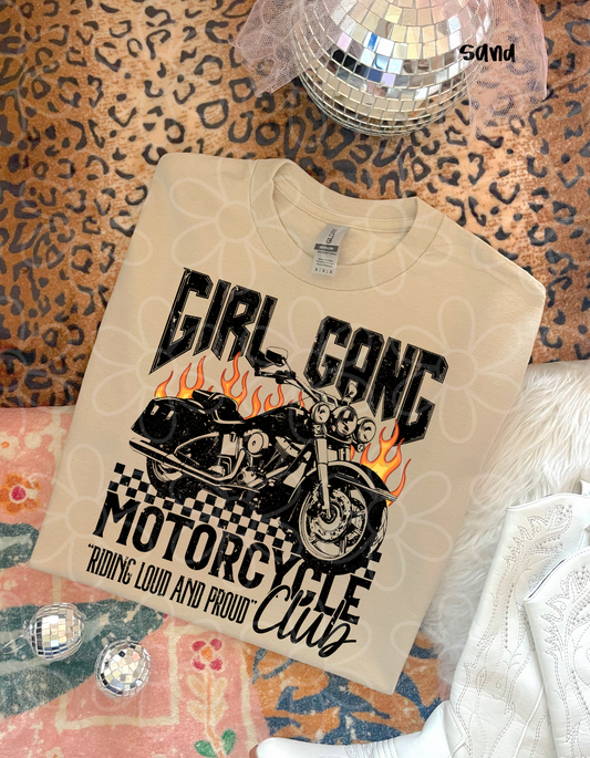Girl Gang Motorcycle Club Completed Tee