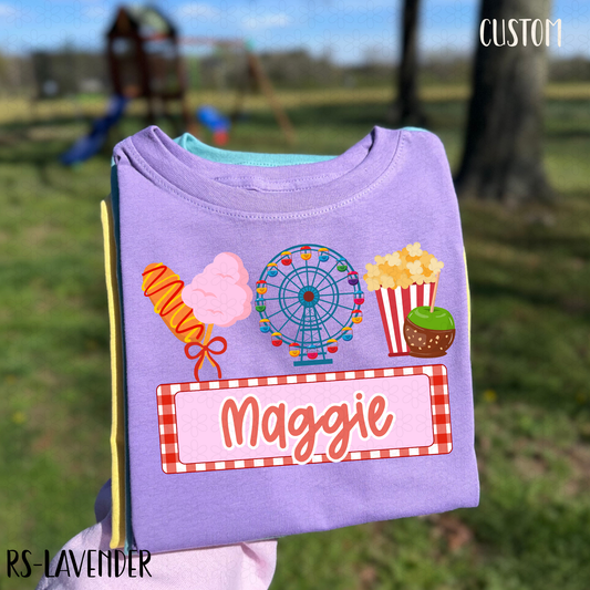 Girl Fair Custom Name Plate Completed Tee