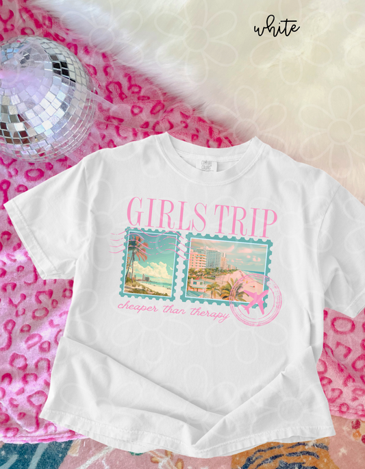 Girls Trip Cheaper Than Therapy Completed Tee