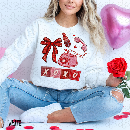 Girly Valentines XOXO DTF Transfer