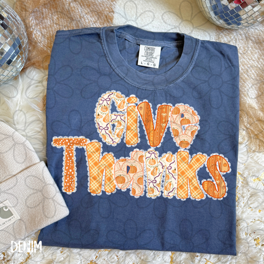 Give Thanks Lace DTF Transfer