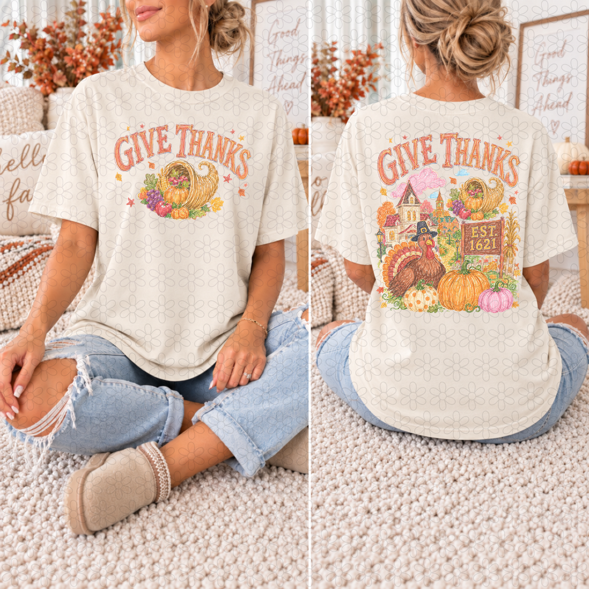 Give Thanks Completed Tee