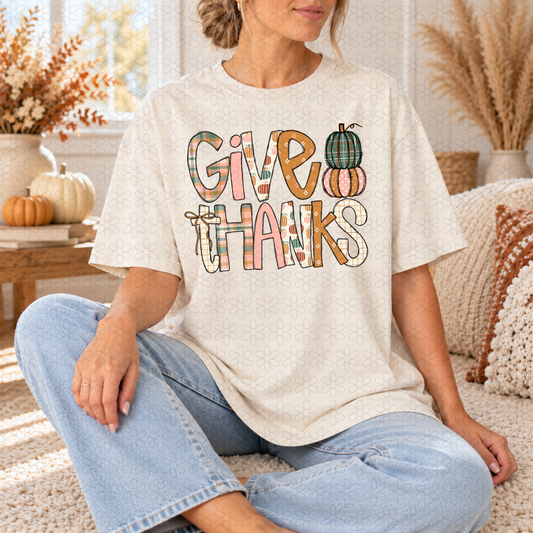 Give thanks Completed Tee