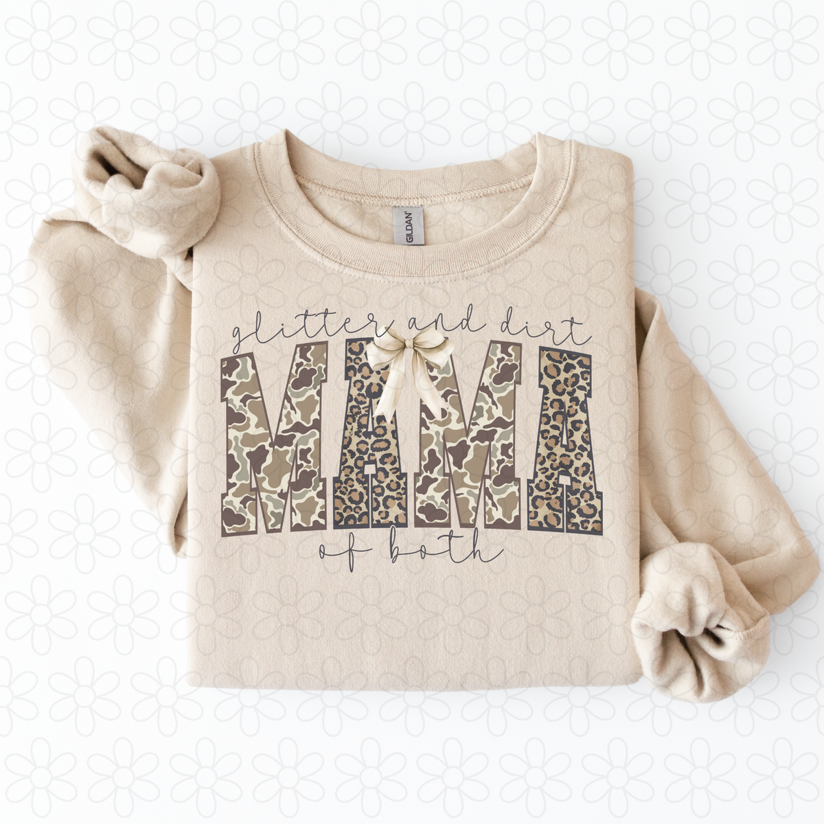 Glitter and Dirt Mama Of Both Completed Tee