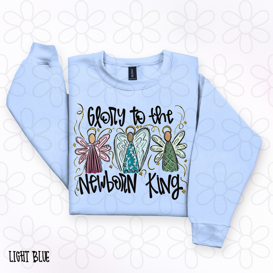 Glory To The Newborn King Angels DTF Transfer