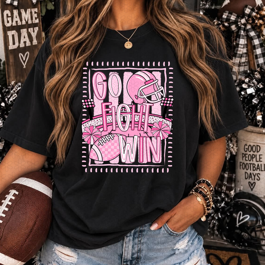 Go Fight Win Pinkout Completed Tee