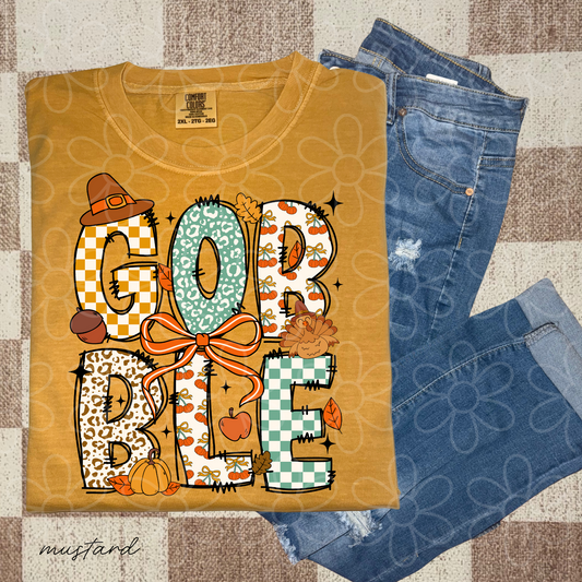 Gobble Preppy Patterns Kids Completed Tee