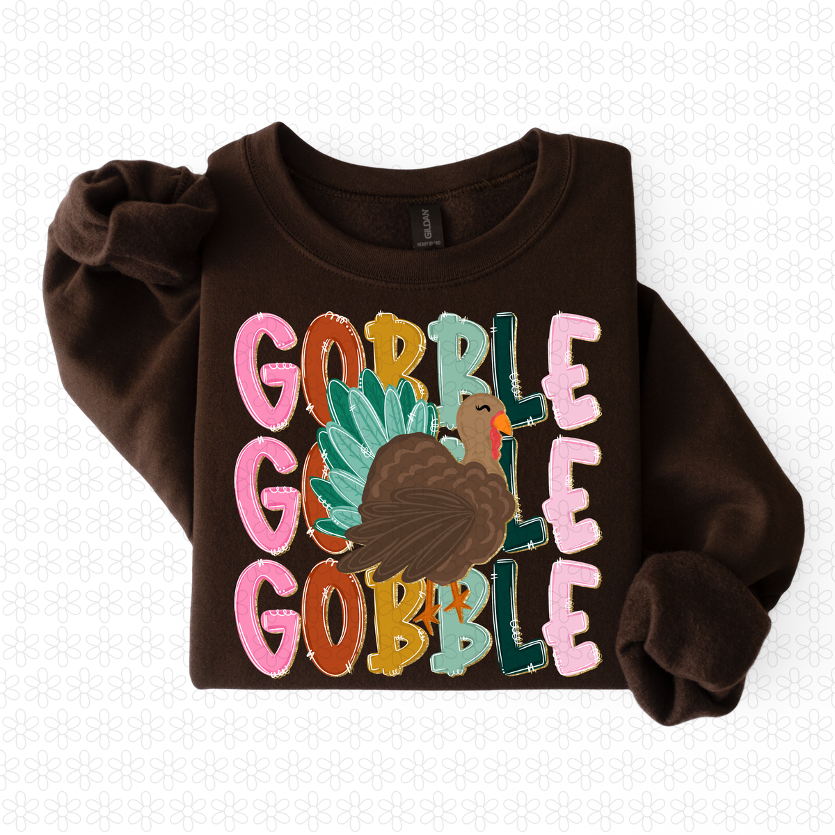 Gobble Gobble Glitter Completed Tee