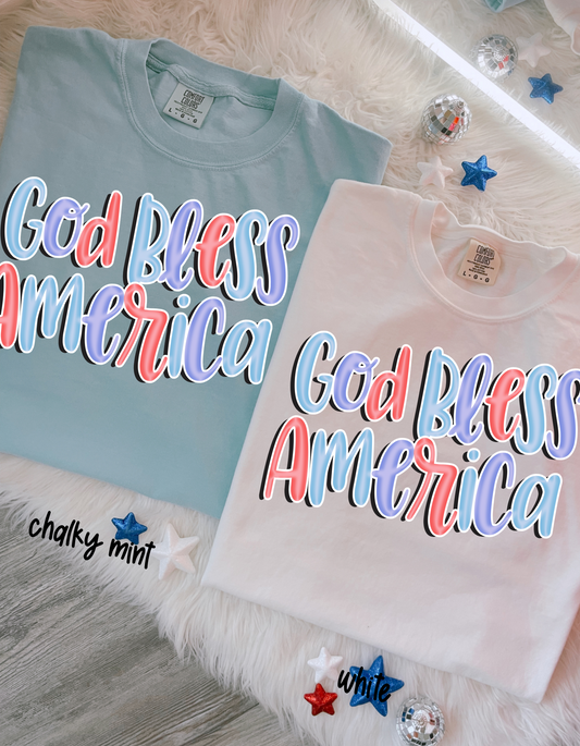 God Bless America Completed Tee