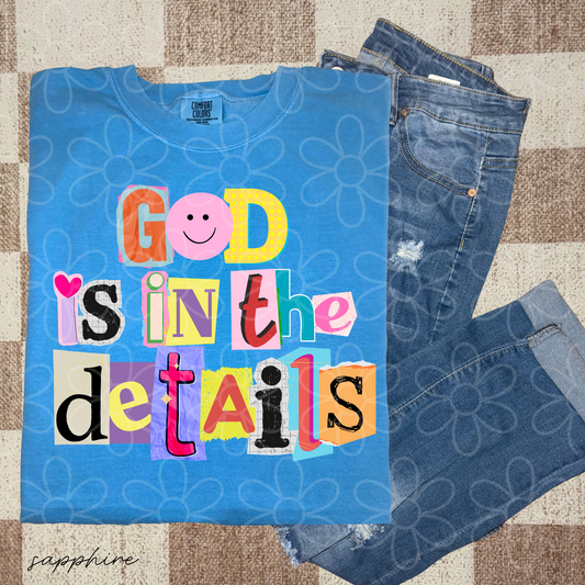 God Is In The Details Ransom Letters DTF Transfer