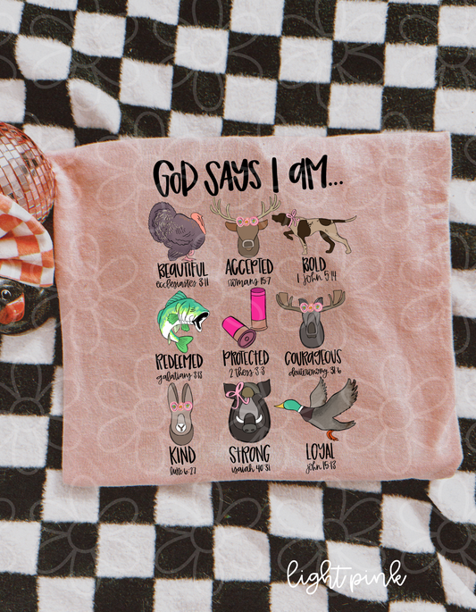 God Says I Am Hunting DTF Transfer