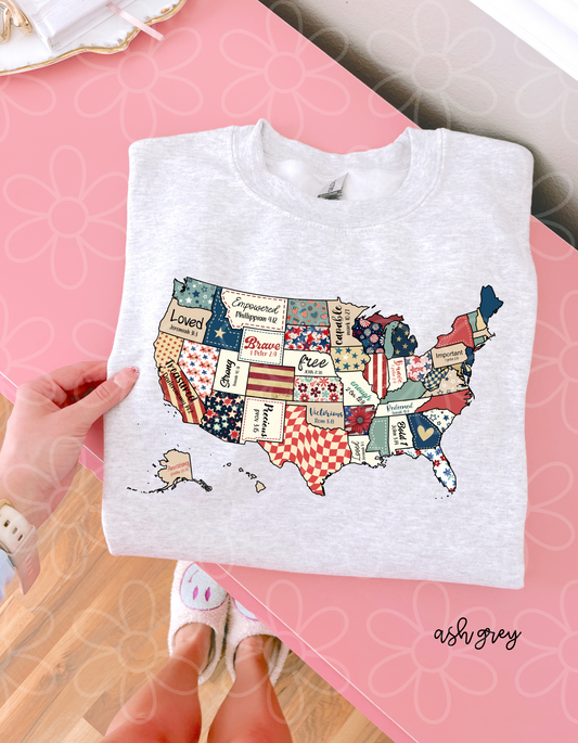 God Says You Are US Map Kids Completed Tee