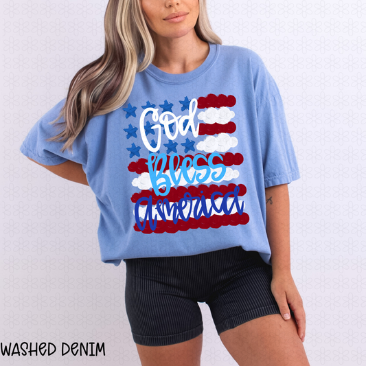 God Bless America DTF Transfer